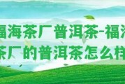 福海茶廠(chǎng)普洱茶-福海茶廠(chǎng)的普洱茶怎么樣