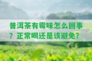 普洱茶有霉味怎么回事？正常喝還是該避免？