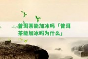 普洱茶能加冰嗎「普洱茶能加冰嗎為什么」