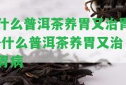 什么普洱茶養(yǎng)胃又治胃-什么普洱茶養(yǎng)胃又治胃病