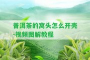 普洱茶的窩頭怎么開殼-視頻圖解教程