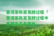 普洱茶熟茶發(fā)酵過程「普洱茶熟茶發(fā)酵期間關鍵因素有哪些」