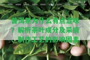 普洱茶為什么有點(diǎn)澀味？解析茶葉成分及采摘、制作工藝的作用因素