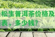 曼松生普洱茶價(jià)格及口感表，多少錢？