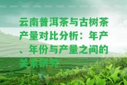 云南普洱茶與古樹茶產(chǎn)量對(duì)比分析：年產(chǎn)、年份與產(chǎn)量之間的關(guān)系研究