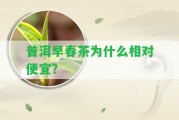 普洱早春茶為什么相對便宜？