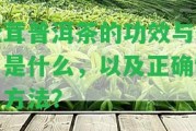 松茸普洱茶的功效與作用是什么，以及正確飲用方法？