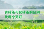 青磚茶與茯磚茶的區(qū)別及哪個更好