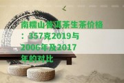 南糯山普洱茶生茶價(jià)格：357克2019與2006年及2017年的對比