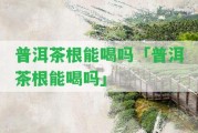 普洱茶根能喝嗎「普洱茶根能喝嗎」