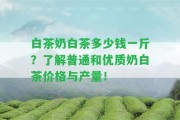 白茶奶白茶多少錢一斤？熟悉普通和優(yōu)質(zhì)奶白茶價(jià)格與產(chǎn)量！