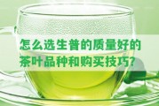 怎么選生普的品質(zhì)好的茶葉品種和購買技巧？