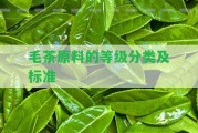 毛茶原料的等級分類及標準