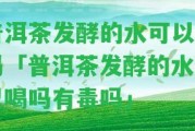 普洱茶發(fā)酵的水可以喝嗎「普洱茶發(fā)酵的水可以喝嗎有毒嗎」