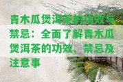 青木瓜煲洱茶的功效與禁忌：全面熟悉青木瓜煲洱茶的功效、禁忌及留意事