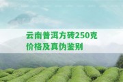 云南普洱方磚250克價格及真?zhèn)舞b別