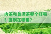 肉茶和普洱茶哪個好喝？區(qū)別在哪里？