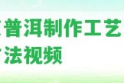 陳皮普洱制作工藝流程及方法視頻