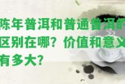 陳年普洱和普通普洱的區(qū)別在哪？價值和意義有多大？