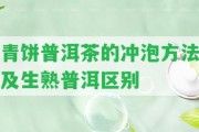 青餅普洱茶的沖泡方法及生熟普洱區(qū)別