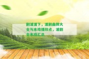 劇浦浦下，浦劇曲牌大全與本戲播放點(diǎn)，浦劇全本戲匯總