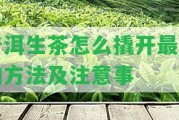 普洱生茶怎么撬開(kāi)最好的方法及留意事