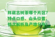 邦崴古樹茶哪個片區(qū)？特點口感、山頭位置、檔次解析及產(chǎn)地分布！