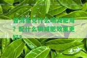 普洱茶兌什么喝減肥用？配什么喝減肥效果更好？