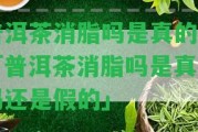 普洱茶消脂嗎是真的嗎「普洱茶消脂嗎是真的嗎還是假的」