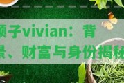 順子vivian：背景、財富與身份揭秘！