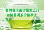 老樹普洱茶價(jià)格表上萬(wàn)-老樹普洱茶價(jià)格表上萬(wàn)斤