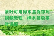 茶葉可用樟木盒保存嗎視頻教程：樟木箱放茶葉講解