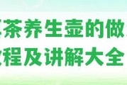 普洱茶養(yǎng)生壺的做法視頻教程及講解大全