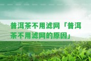 普洱茶不用濾網(wǎng)「普洱茶不用濾網(wǎng)的起因」