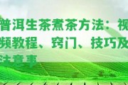 普洱生茶煮茶方法：視頻教程、竅門、技巧及留意事