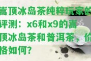 嵩頂冰島茶純粹玩家的評測：x6和x9的嵩頂冰島茶和普洱茶，價格怎樣？