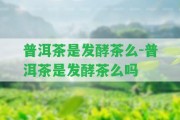 普洱茶是發(fā)酵茶么-普洱茶是發(fā)酵茶么嗎