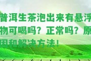 普洱生茶泡出來有懸浮物可喝嗎？正常嗎？起因和解決方法！