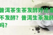 普洱茶生茶發(fā)酵好還是不發(fā)酵？普洱生茶發(fā)酵嗎？