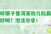 碎銀子普洱茶放幾粒最好喝？泡法分享！