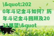 \"2020年斗記金斗怎樣？歷年斗記金斗回顧及2021展望\"