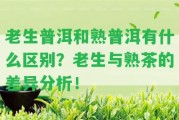 老生普洱和熟普洱有什么區(qū)別？老生與熟茶的差異分析！