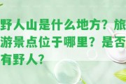 野人山是什么地方？旅游景點位于哪里？是不是有野人？