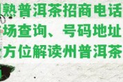 州熟普洱茶招商電話：市場查詢、號(hào)碼地址，全方位解讀州普洱茶市場