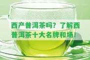 西產(chǎn)普洱茶嗎？熟悉西普洱茶十大名牌和場(chǎng)！