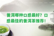 普洱哪種口感最好？口感最佳的普洱茶推薦！