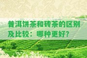 普洱餅茶和磚茶的區(qū)別及比較：哪種更好？