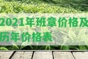 2021年班章價格及歷年價格表