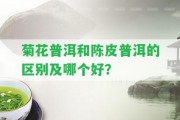 菊花普洱和陳皮普洱的區(qū)別及哪個好？