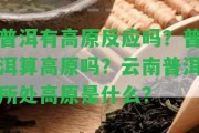 普洱有高原反應(yīng)嗎？普洱算高原嗎？云南普洱所處高原是什么？